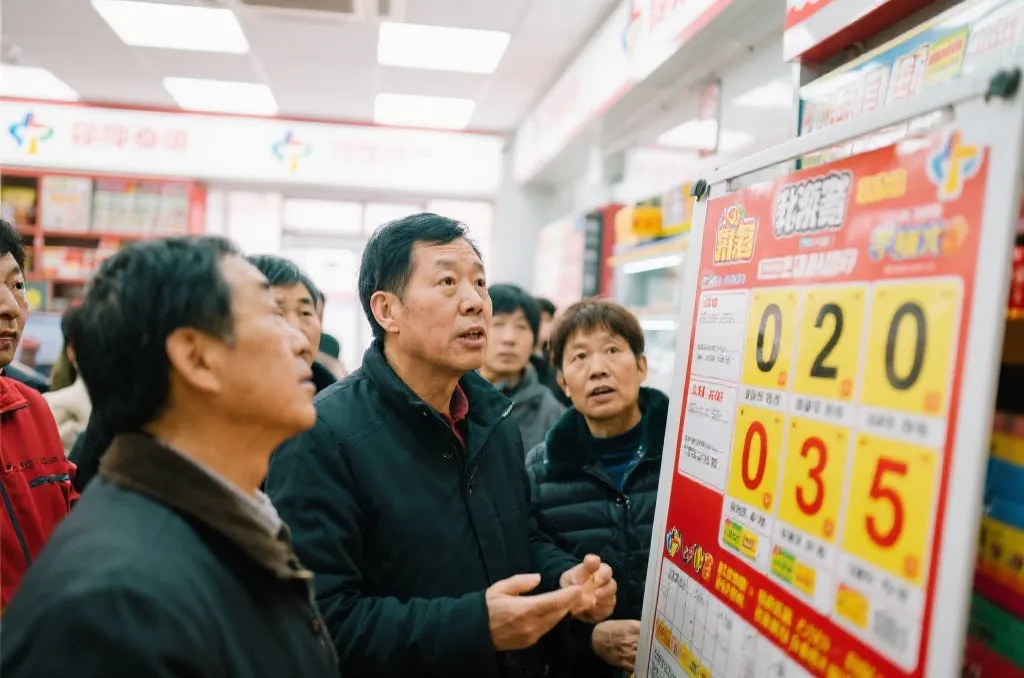 市民在彩票网点讨论开奖结果,气氛热烈而理性